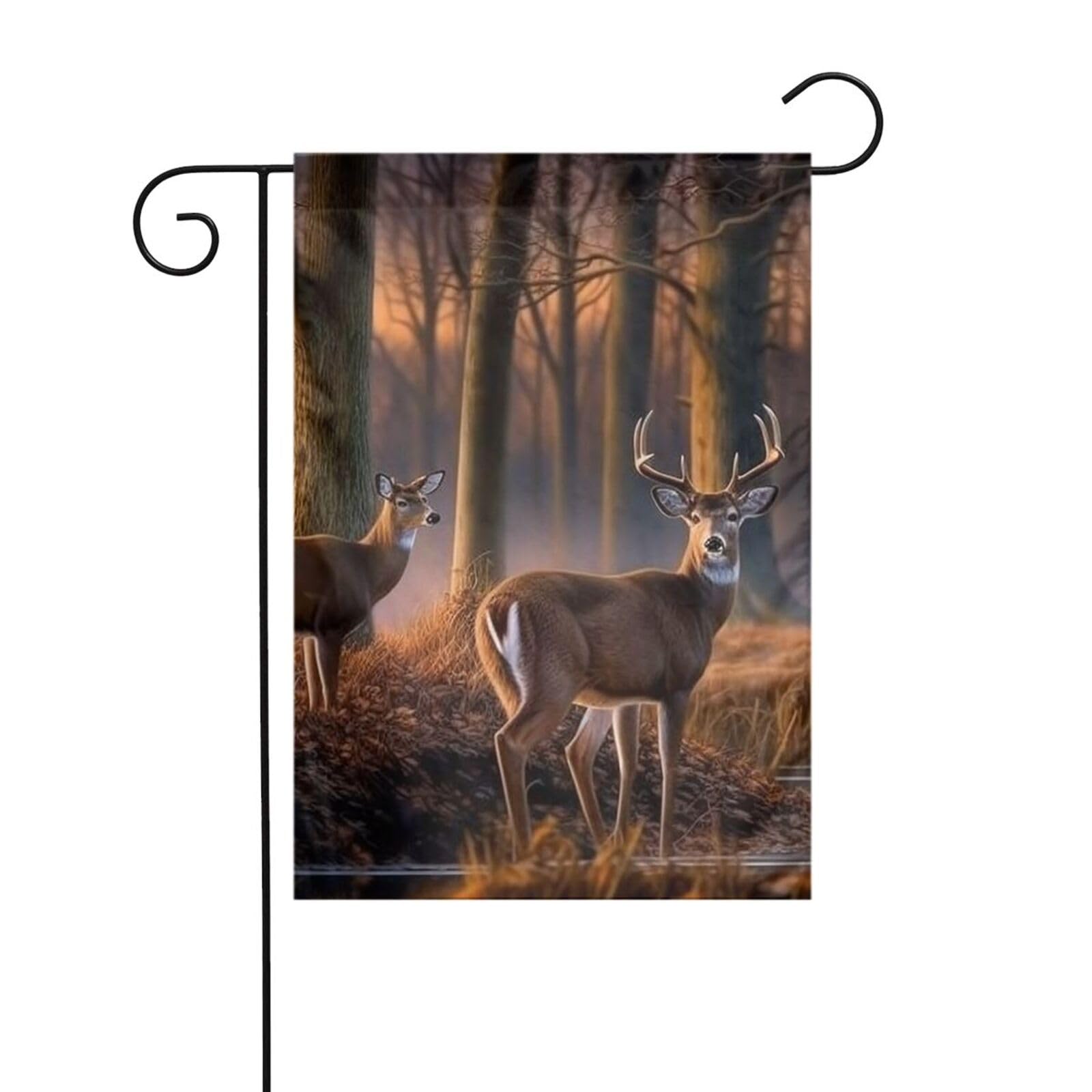 DLZDN Winter-Gartenflagge 'Welcome' Mit Tannenbaum-Motiv, 12x18 Zoll, Doppelseitig, Wetterfest Für Draußen – Rustikaler Farmhouse-Stil