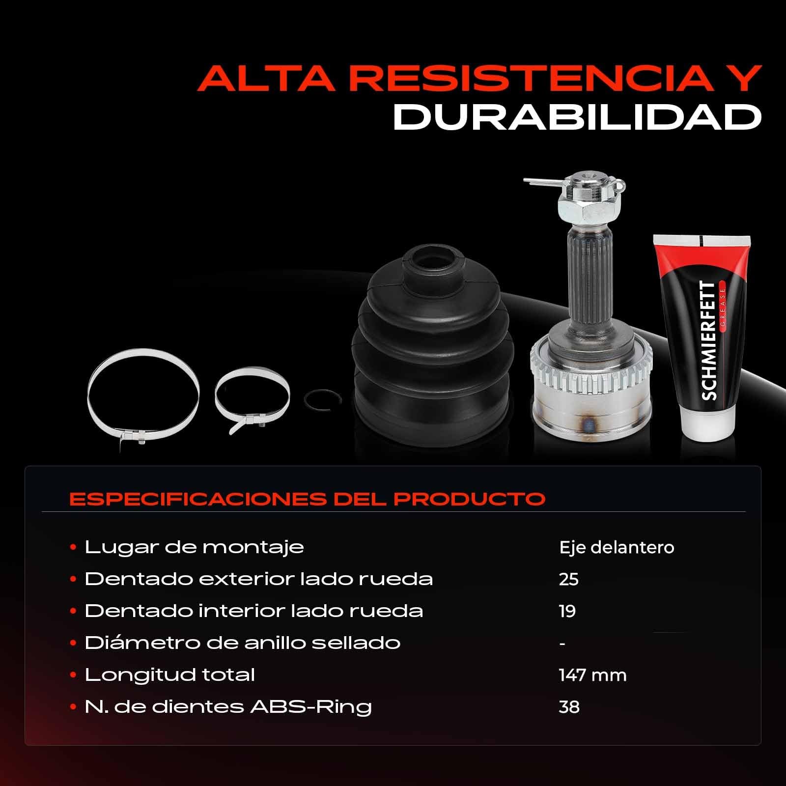 Frankberg Junta homocinética lado de la rueda eje delantero