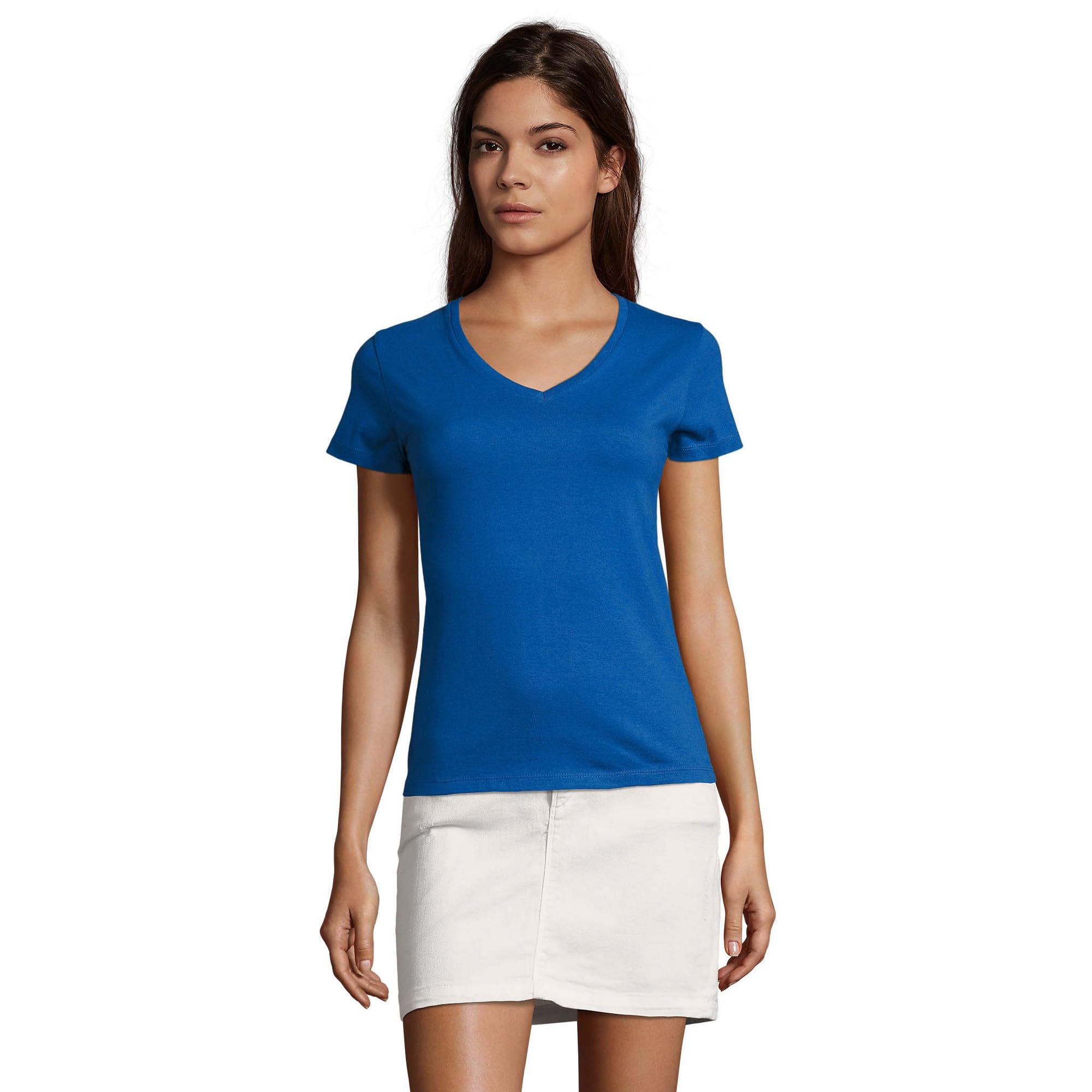 Sol's Women's Royal Blue T-Shirt Imperial V