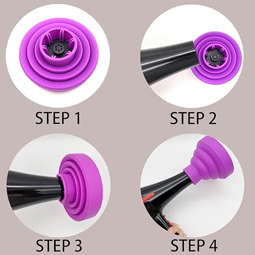 Miniatura 9 de Difusor de secador de pelo, difusor universal para secador de pelo, difusor profesional de secado de pelo plegable portátil de viaje, accesorio