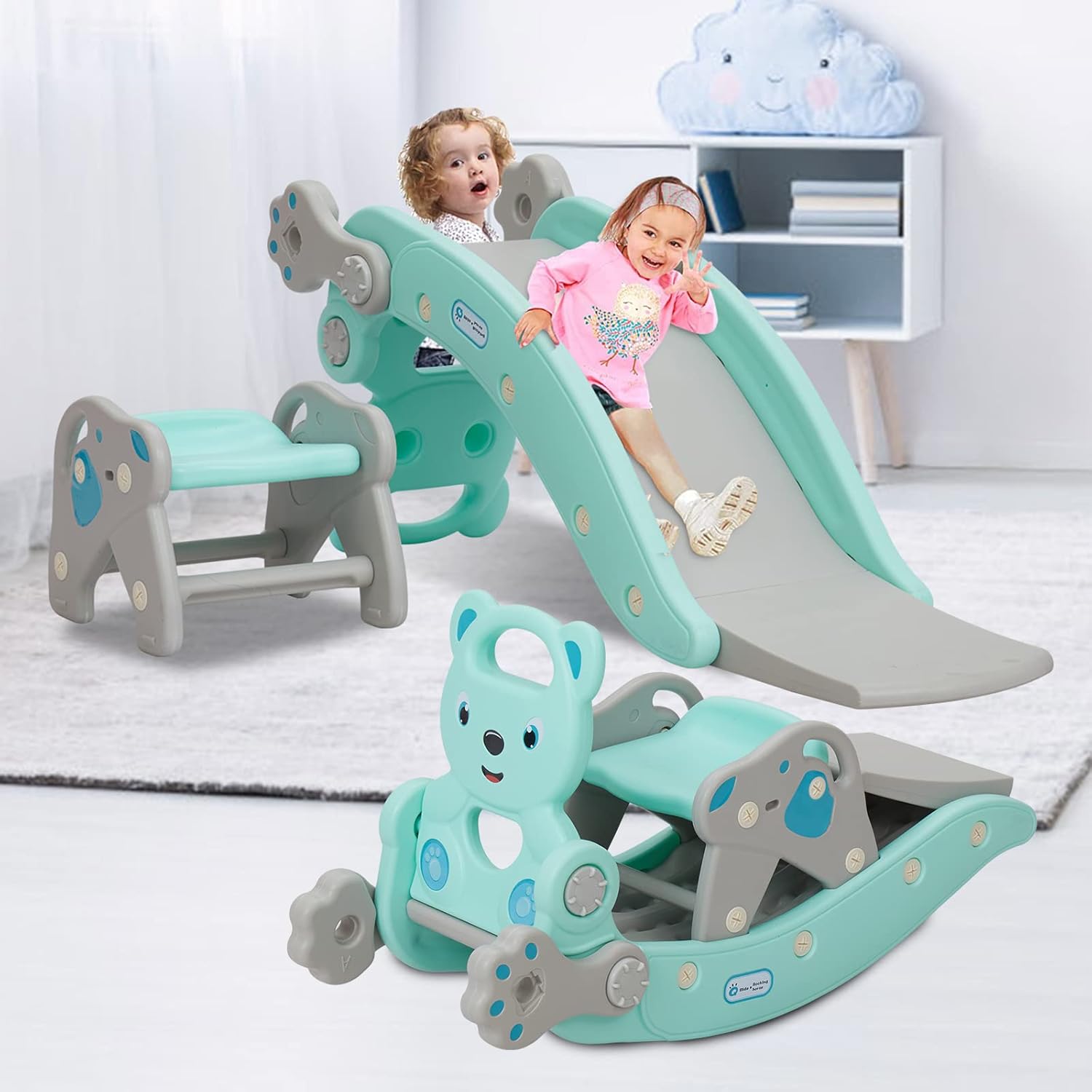 5in1 Indoor Slide for Toddlers Portable Kids Slide Set