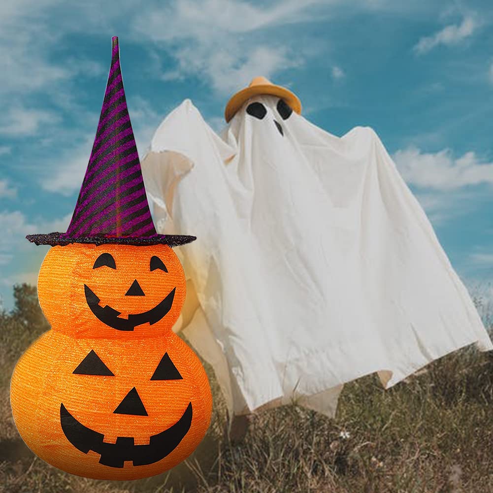 Décorations Halloween Extérieur: Citrouille Gonflable LED 4FT  122 Cm Lumieres Blanches Pour Jardin Et Pelouse Decoration Pour Noel Et Fete 98857969