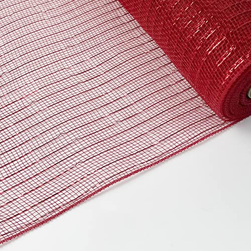 Cieovo 4 Roll Independence Day Wired Edge Ribbon 10 Inch X 30 Feet 4Th Of July Red White And Blue Metallic Foil Mesh Ribbon For Independence Day Patriotic Wreaths, Swags And Decorating #TOP3