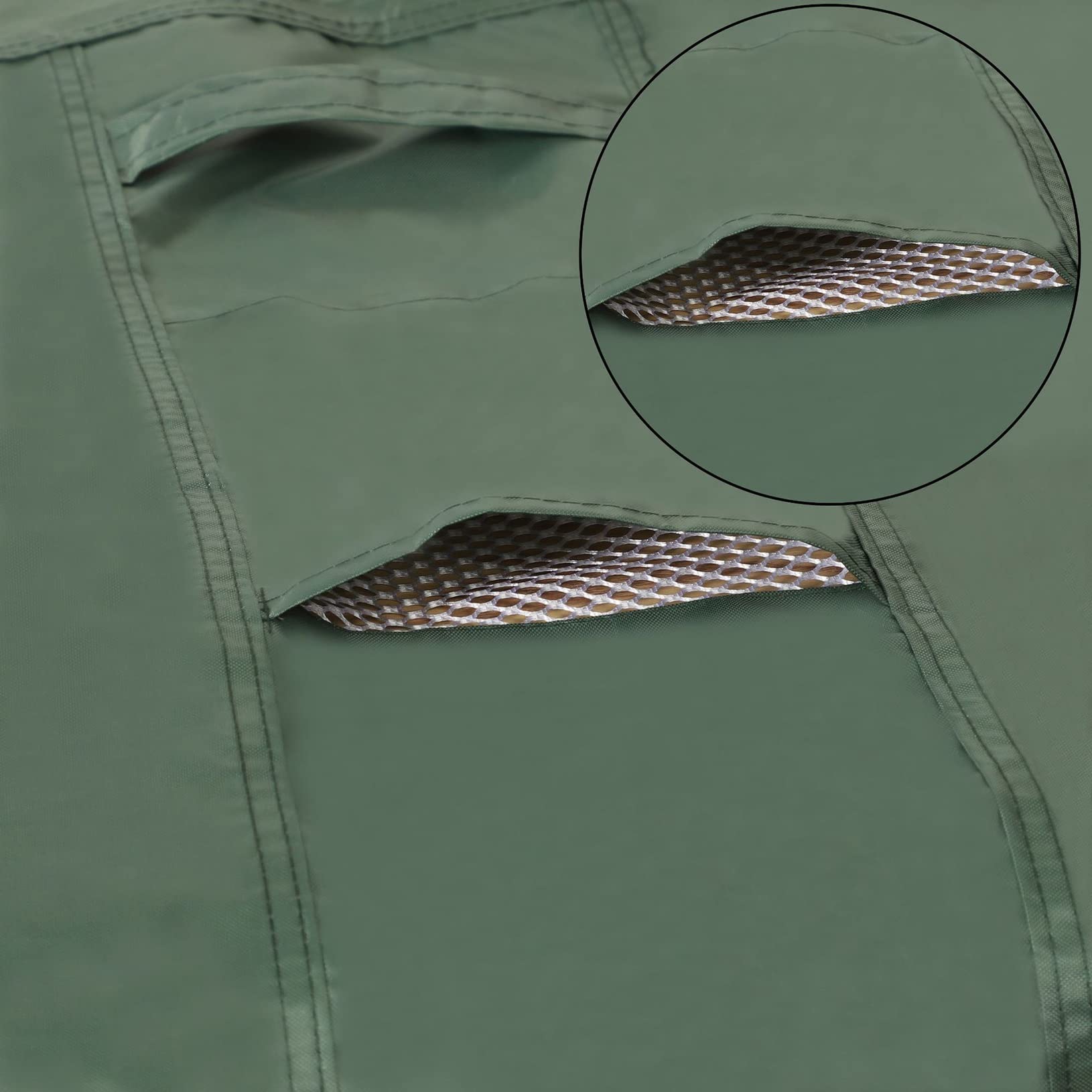 HeavyDu - Funda de piel de jardín (205 x 104 x 71 cm, 420D, impermeable, resistente a la intemperie, color verde