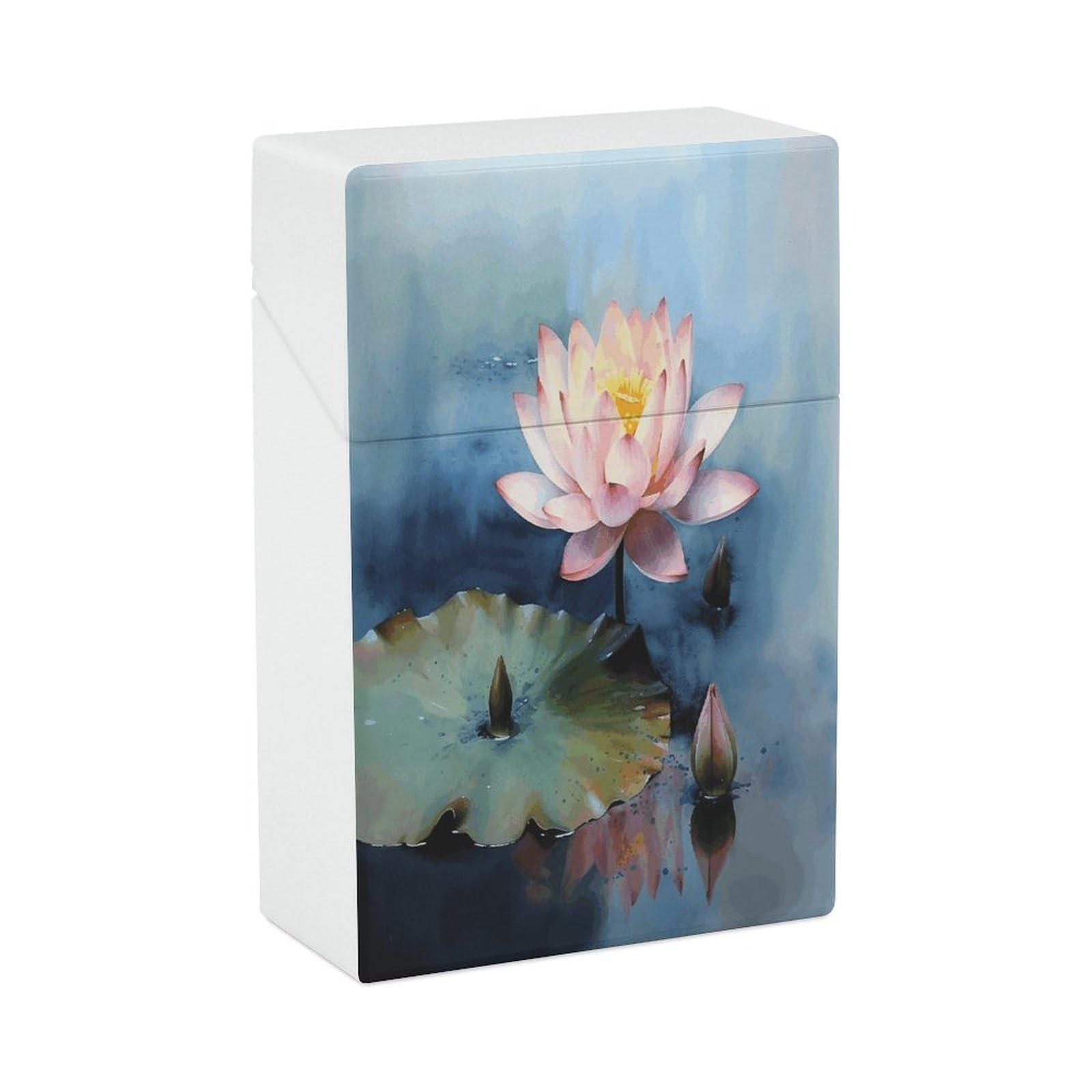 Amazon.com: Plastic Cigarette Case, Lotus Flower Painting Print Easy Open  and Close Portable Cigarette Holder,Ideal for Work, Travel, and Outdoor Use  : Health & Household