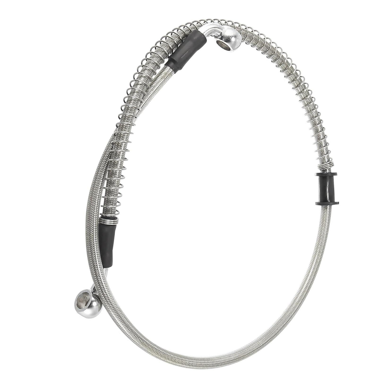 Ksxzw Silver Motorbike Part Motorbike Accessories Motorcycle Brake Clutch Oil Hose Line Pipe Hydraulic Reinforced Braided 80Cm