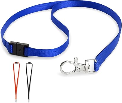 SUPERFA 30 Pcs Blue Breakaway Lanyards with Metal Lobster Clips