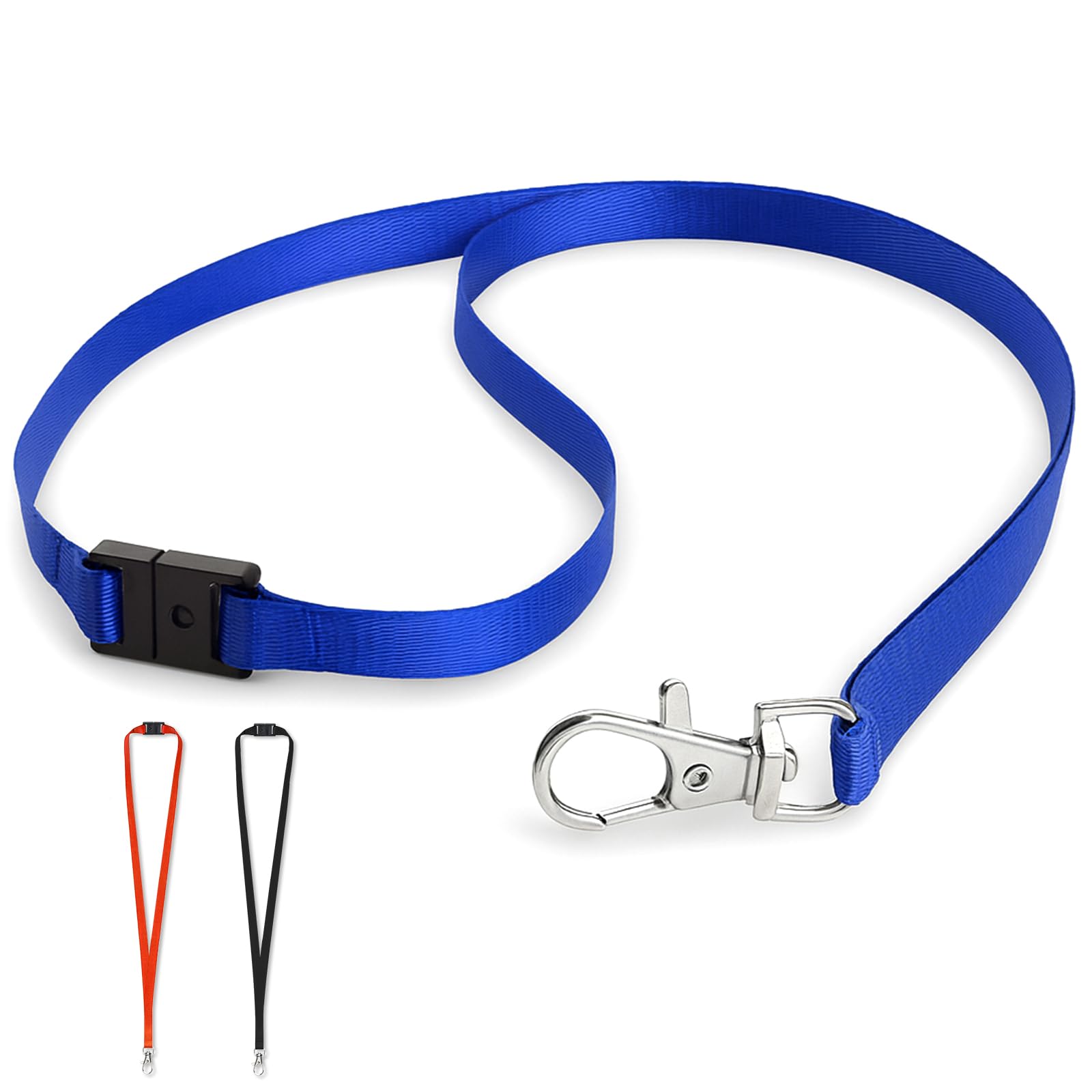 SUPERFA 30 Pcs Blue Breakaway Lanyards with Metal Lobster Clips