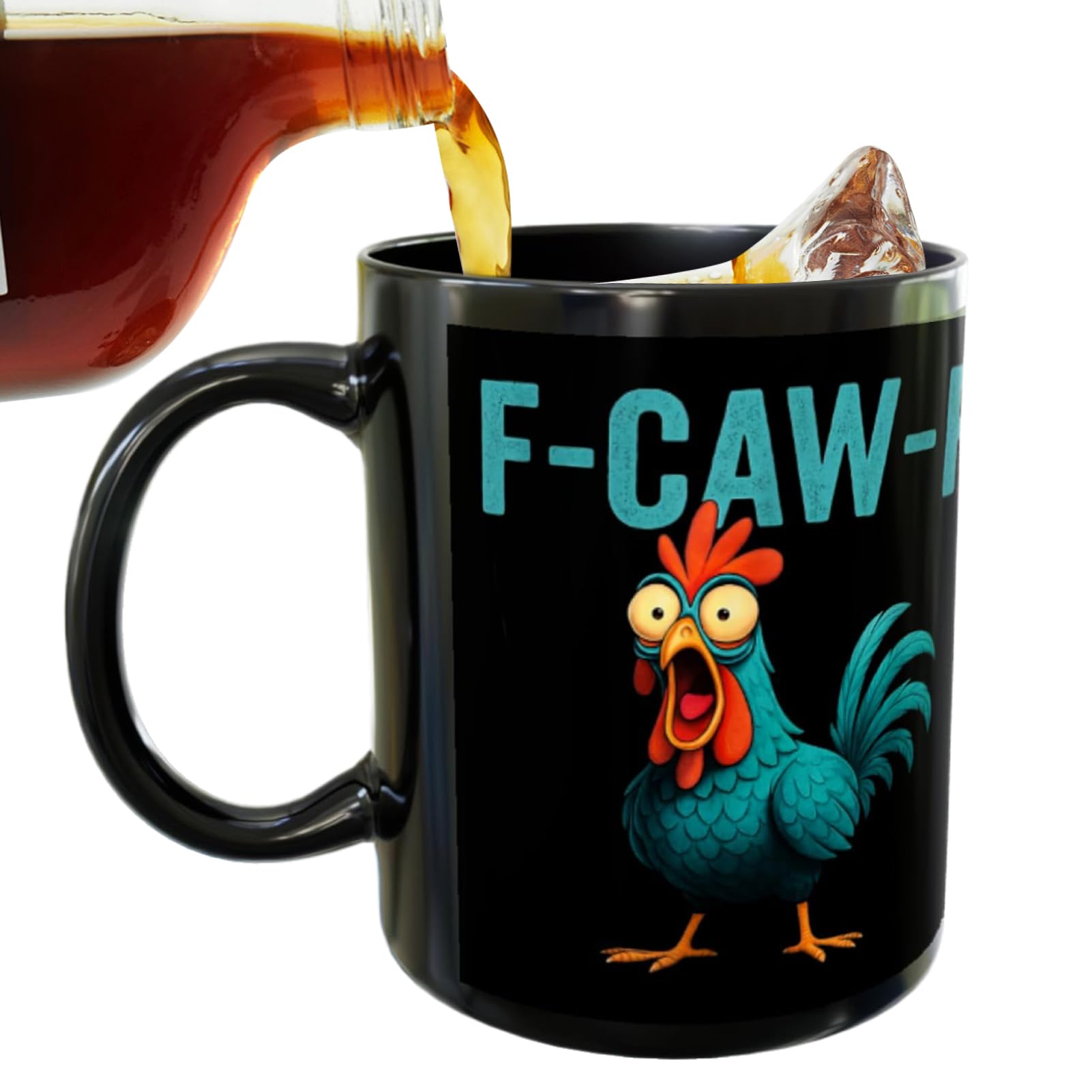 350ML Rooster Coffee Mug, Fun Chicken-Themed Mug Suitable for Men & Women, Heat-Resistant Design for Daily Use, Perfect for Home Morning Coffee Time, Office Afternoon Tea Drinking & Casual Weekend Hot