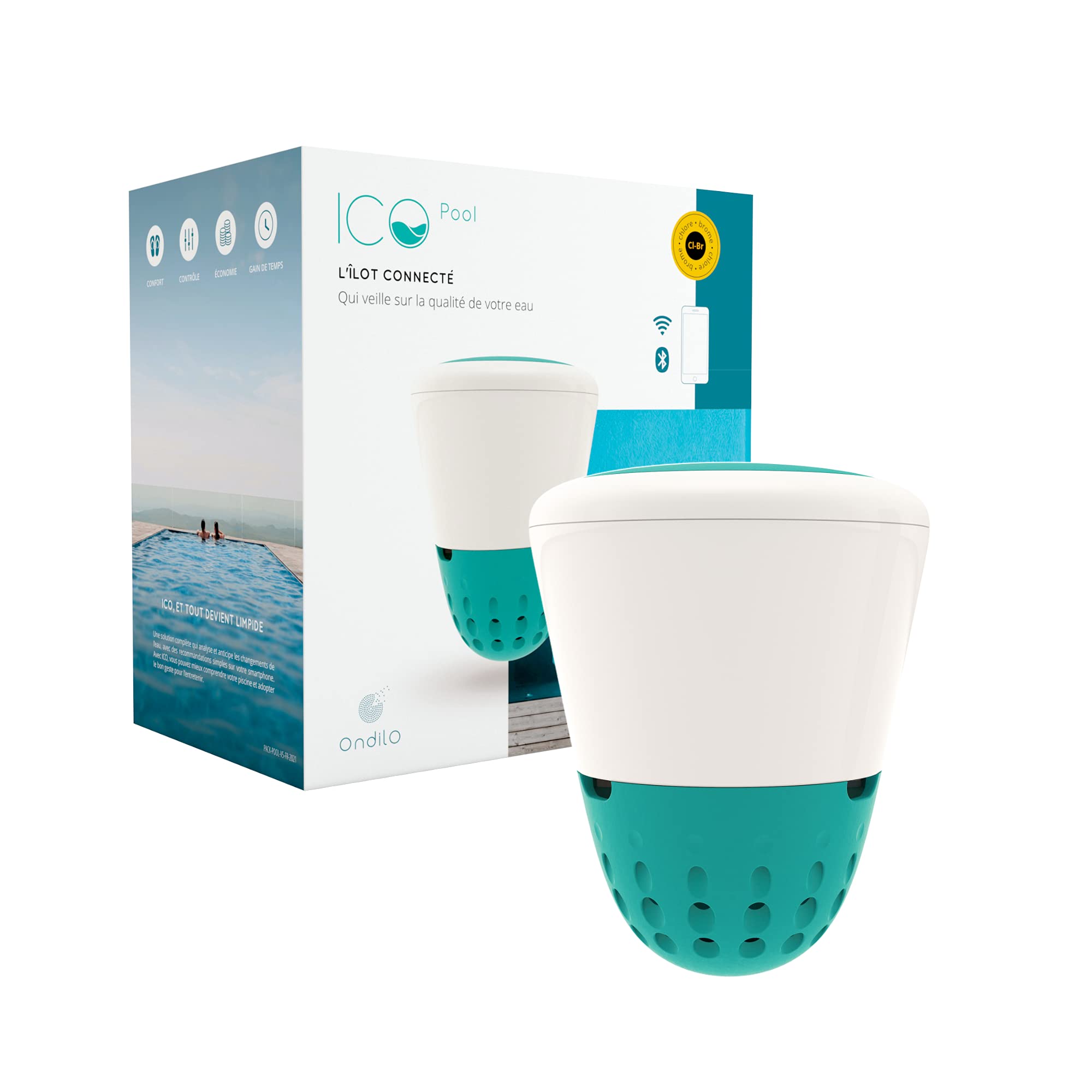 Ondilo ICO -WiFi Pool Monitor Pool Water Monitor Poolwasser-Überwachungsgerät 1 stück Tablette 4375635031