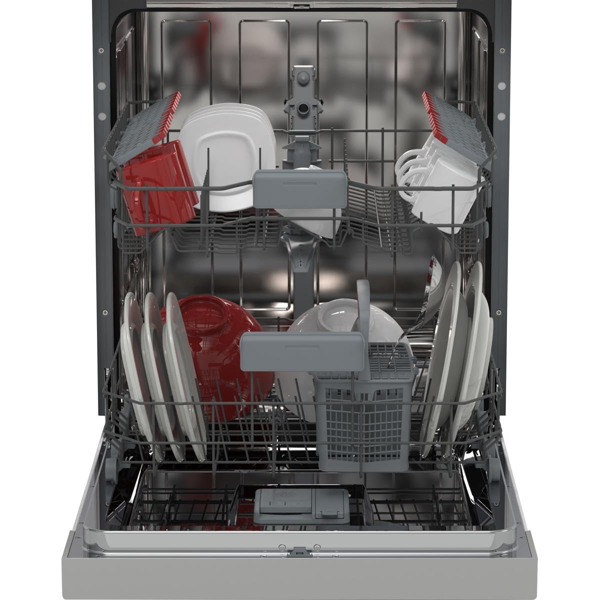 Sharp QW-HX12S47ES-DE Geschirrspüler Teilintegriert / 60 cm/E / 13 Maßgedecke / 3 Programme mit 50 min. Kurzprogramm/Edelstahl
