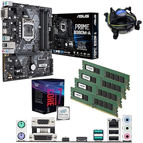 Components4All Intel Coffee Lake Core i7 8700 3.2GHz (4.6GHz Turbo) CPU, ASUS Prime B360M-A Motherboard & 16GB 2666MHz Crucial DDR4 RAM Pre-Built Bundle Cover