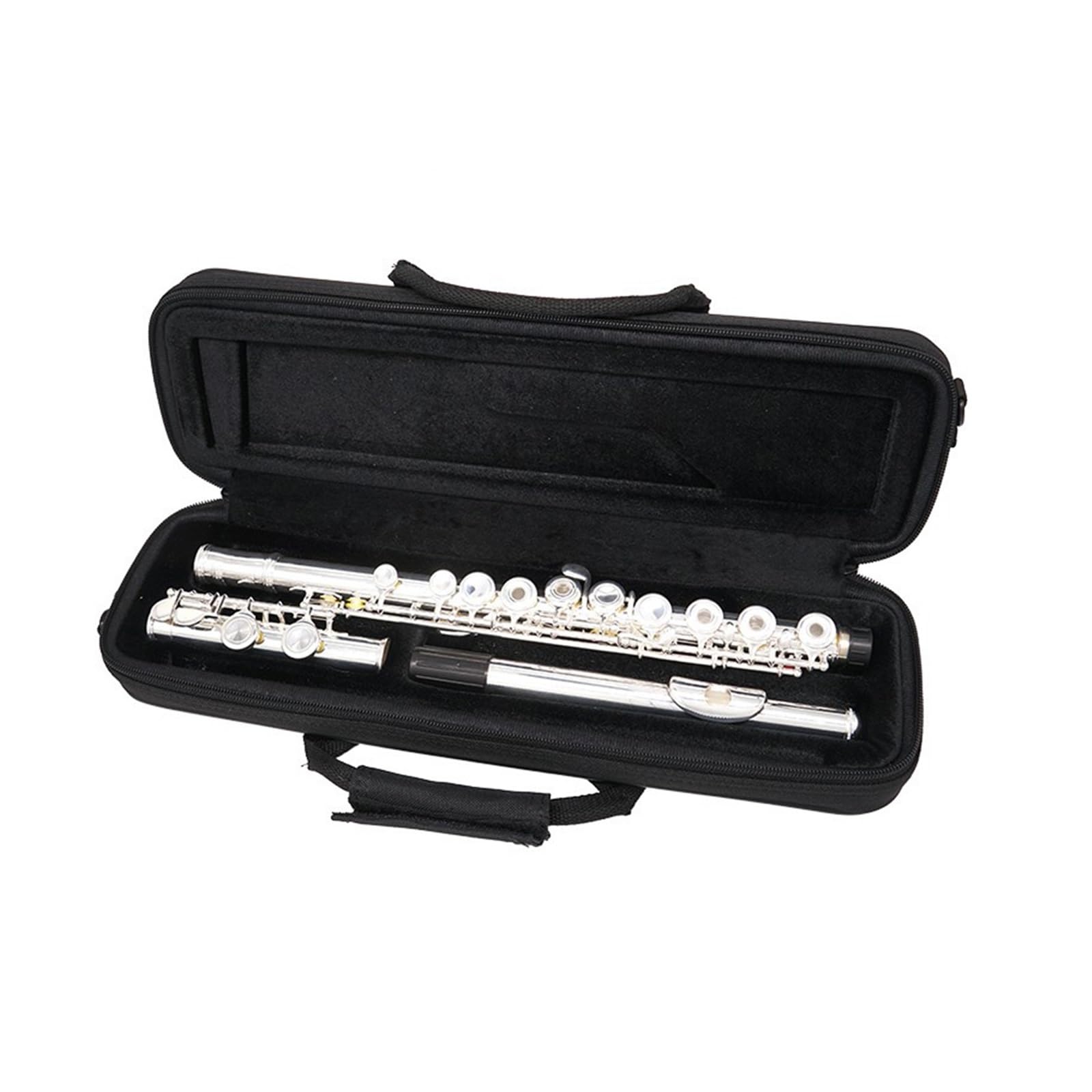 Flauto Professionale Flauto 16 Fori Foro Chiuso Alpacca Placcata In Rame Bianco/Chiave C Argento 17 Fori(C)