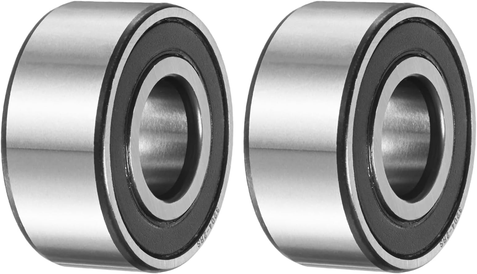 2Pcs 3204-2RS/5204-2RS Double Row Sealed Angular Contact Ball Bearing, 20 x 47 x 20.5mm Ball Bearings for Electric Motor, Pumps, Compressor, Agricultural Machinery