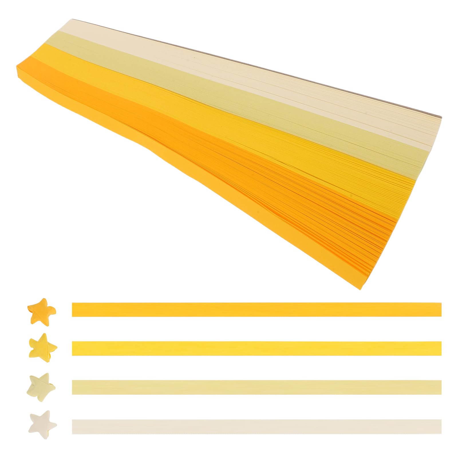 Gelbe Origami Stern Papierstreifen 5400 Stück für Bastelprojekte