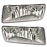 Fog Driving Lights Lamps Pair Set w/Clear Rectangular Lens for Ford Explorer