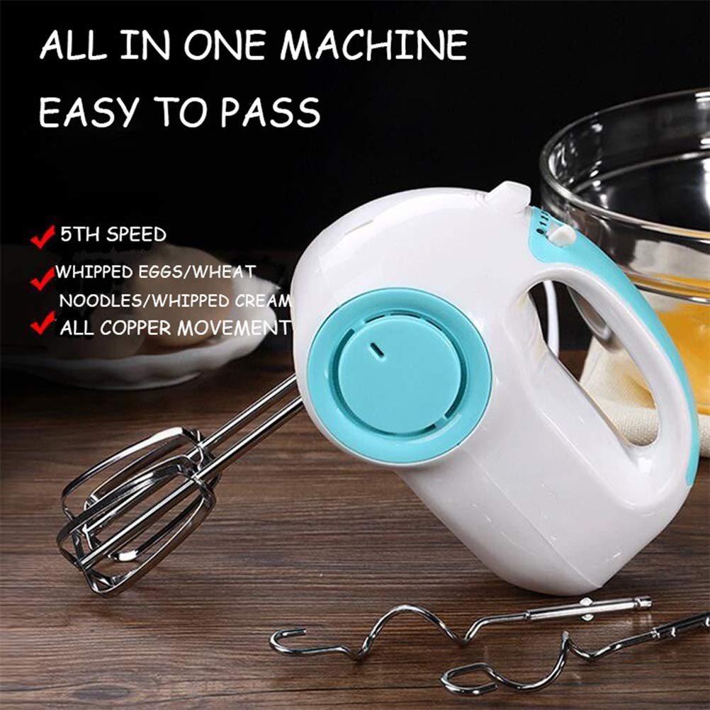220V multifunción 5 Ajuste de Control de Velocidad batidor de Huevos automático de Mano batidora mezcladora para Hornear Pasteles electrodomésticos de Cocina eléctricos (Rojo)