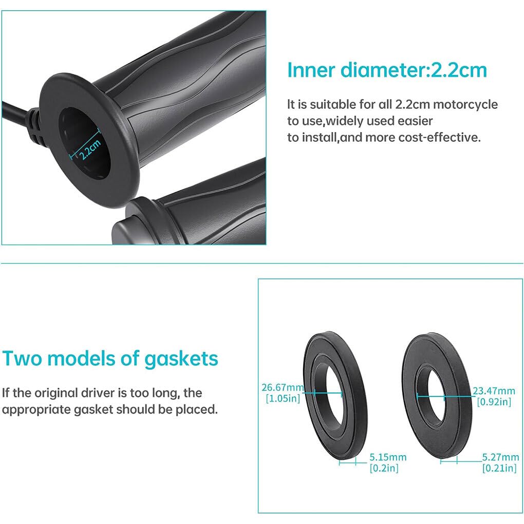 Manillar de puños calefactables para motocicleta, mango calefactor para motocicleta, ingeniería de precisión para mejorar la seguridad y la estética
