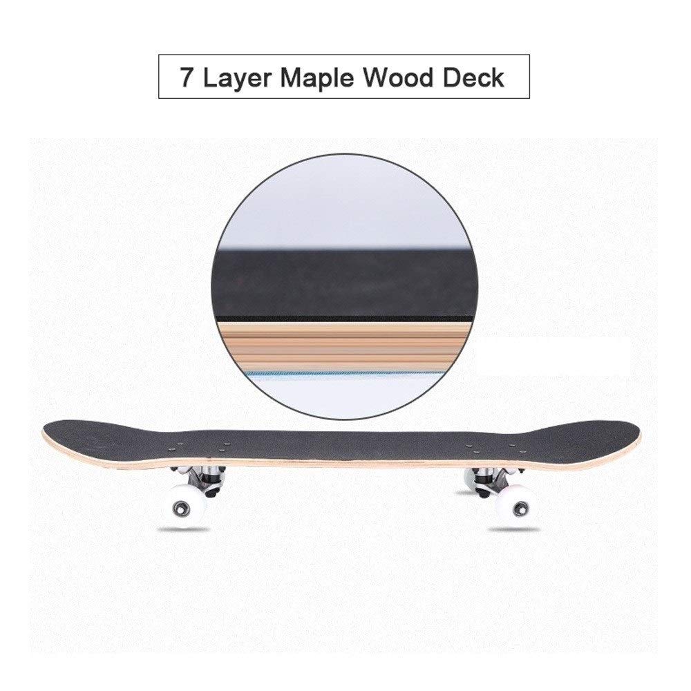 Skateboard Completo para Adultos y Niños, Monopatin para Principiantes y Profesionales, Tabla de Skate Completa