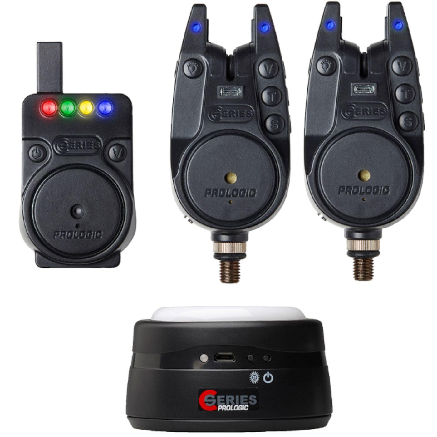 Prologic C-Series Allarme 2+1+1 All Blue - Set di segnalatori di morso per pesca alla carpa, set da pesca