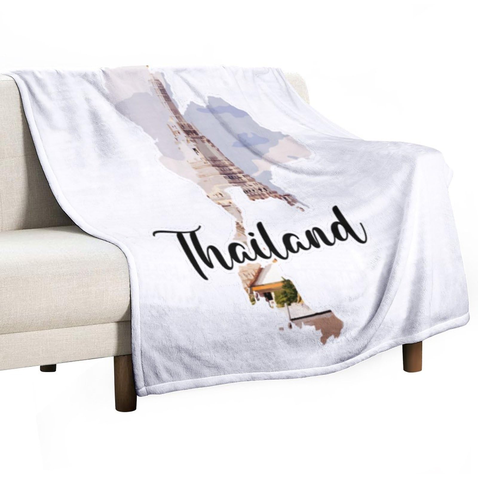 Couverture polaire de voyage 177x203 cm Thailand Bedding en peluche douce