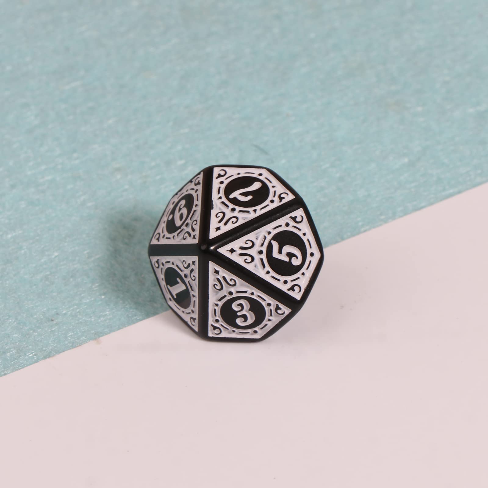 Set De 10 Dados Poliédricos D10 De 10 Caras – Acrílico Bicolor Para Juegos De Mesa Y RPG