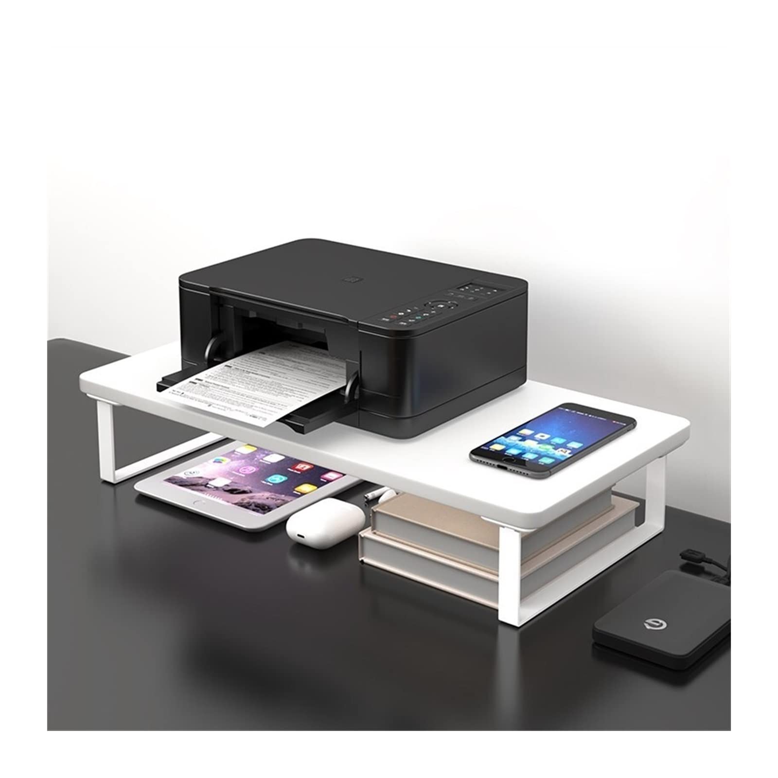 Stand di Stampa per Ufficio Staffa for staffa for rack for stampante Rack for archiviazione di file desktop da ufficio Scaffale piccolo for rack for stampante Staffa Scanner Fax ( Color : A , Size : S