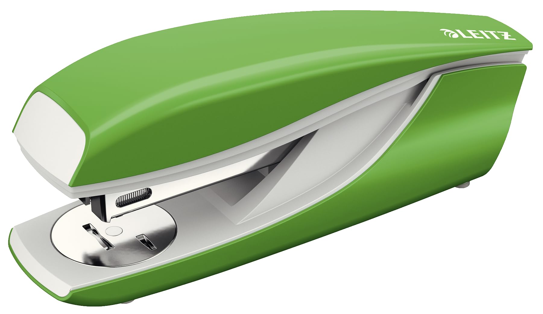 Leitz 5008 NeXXt Series Bürolocher, Metall, bis zu 30 Blatt/Kombi-Set mit Heftgerät + 1000 Klammern extra (hellgrün)