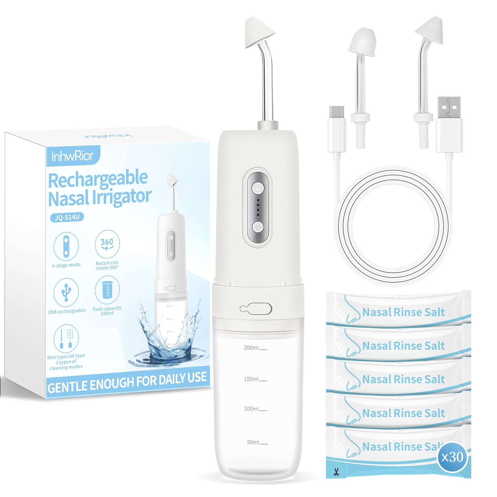 InhwRior Electric Nasal Irrigator Set