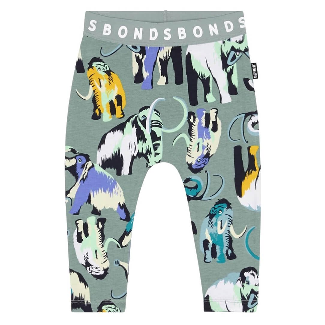 Bonds Mutli Stretchies Baby Leggings- The Woolly Mammoth (12-18 Months) 12-18 Months
