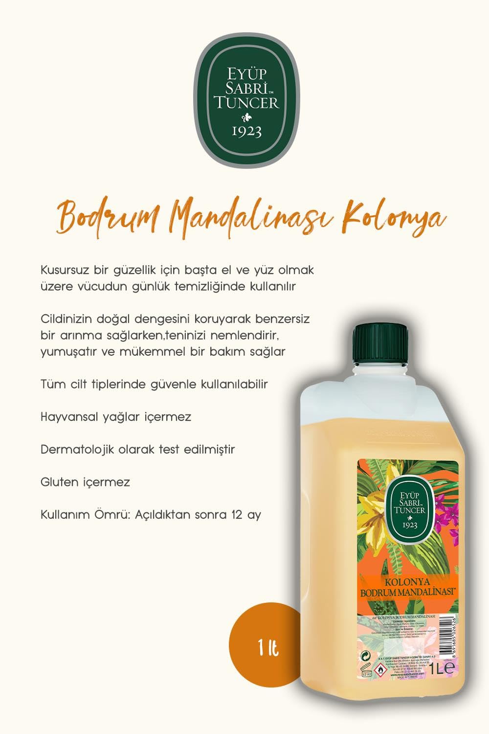 Sıvı Sabun 500 ml, Losyon 280 ml, 1 lt Kolonya Bodrum Mandalinası ve Rosie Hediye