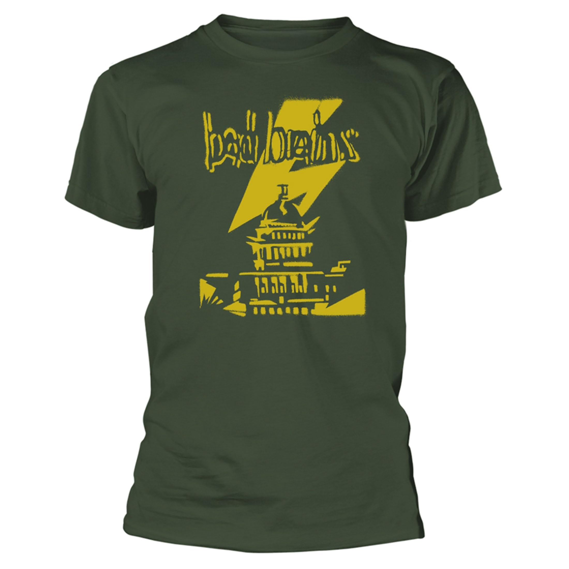 Bad Brains Unisex Adult Capitol T-Shirt (M) (Military Green)