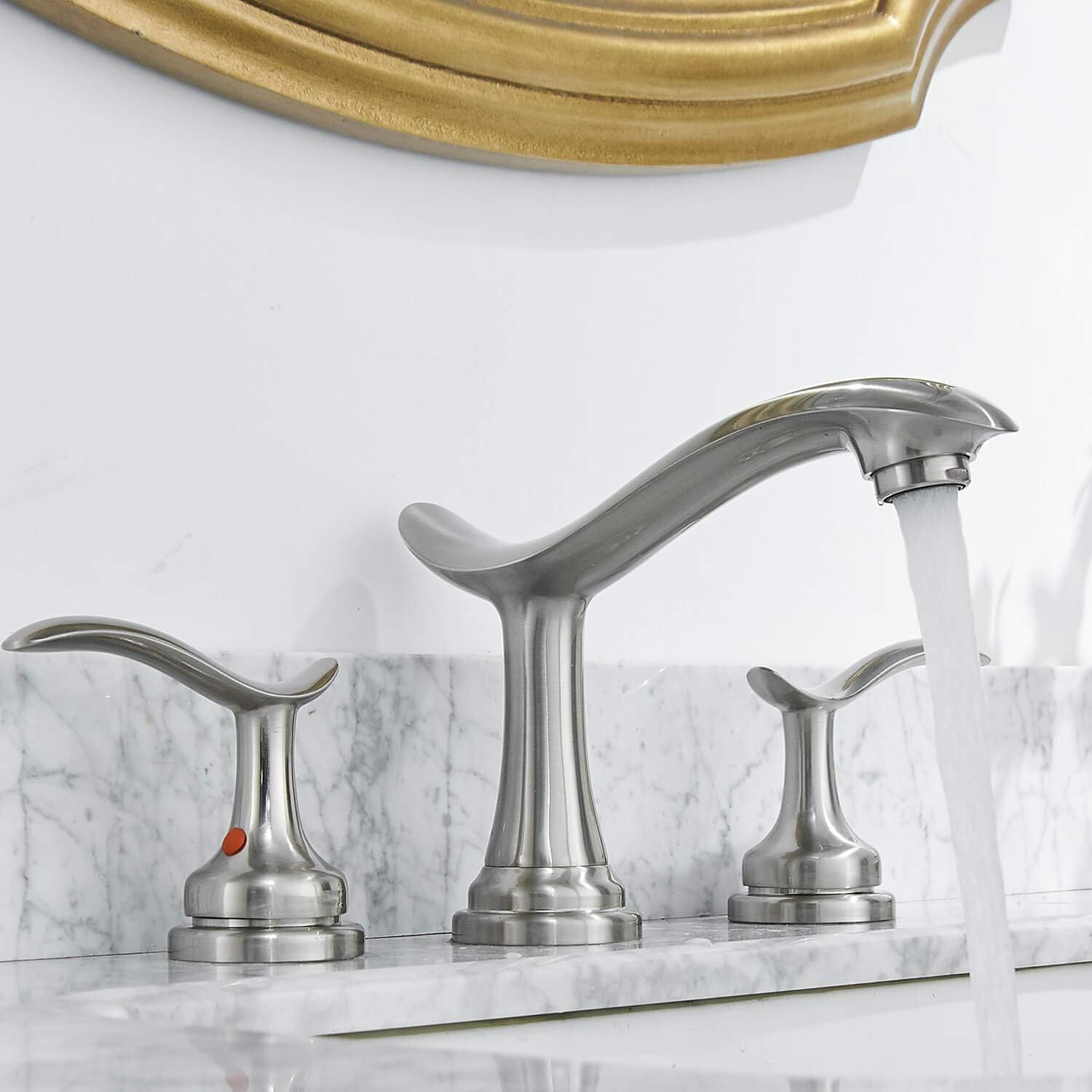 Bеѕt Sеllеr Homevacious Widespread Bathroom Faucet Brushed Nickel 2-Handle Aerator Lavatory Sink Vanity with Pop Up Drain 3 Holes 8-16 Inch Mixer Tap Water Stream with Overflow Modern Supply Line Lead-Free Flаѕh Dеаlѕ - 80% оƒƒ Homevacious Widespread Bathroom Faucet Brushed Nickel 2-Handle Aerator Lavatory Sink Vanity with Pop Up Drain 3 Holes 8-16 Inch Mixer Tap Water Stream with Overflow Modern Supply Line Lead-Free