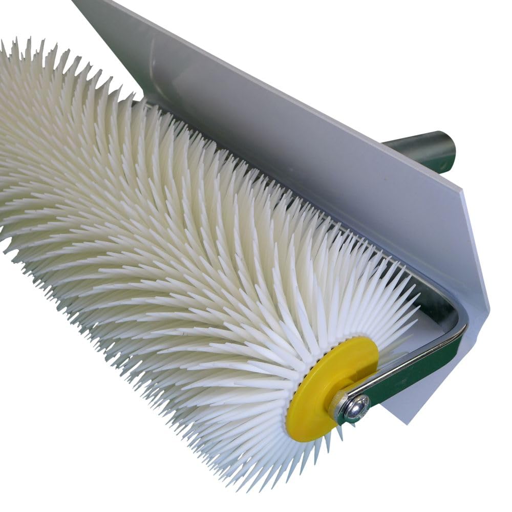 ROTIX Stachelwalze mit Spritzschutz 25 + 50 cm breit für Estrich | Entlüftungswalze | (25 cm breit, 31 mm Stachel)
