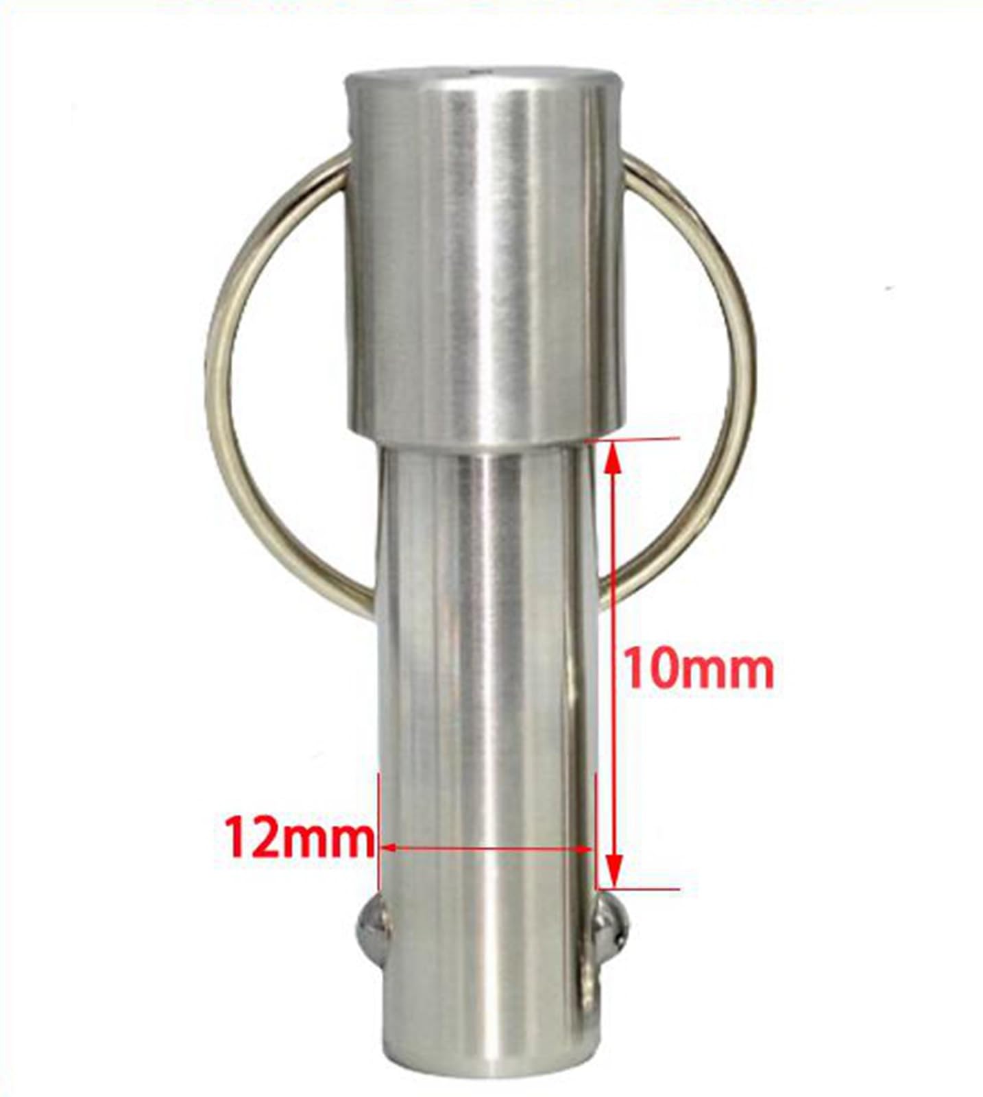 1pc Perno di bloccaggio con testa a sfera a molla Perno di sgancio rapido solido, Diametro 12mm, Lunghezza di serraggio 10mm