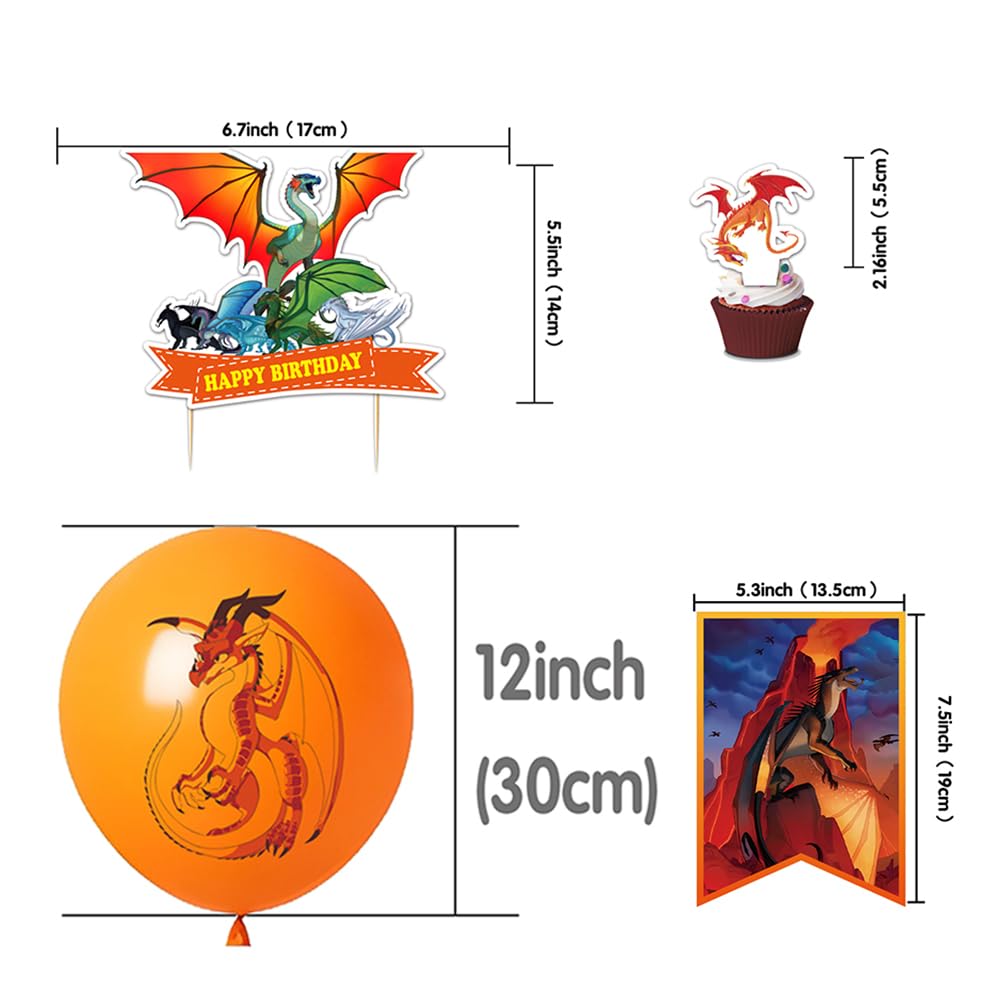 MEZHEN Palloncini Dragon Compleanno Decorazioni Torta Drago Palloncini