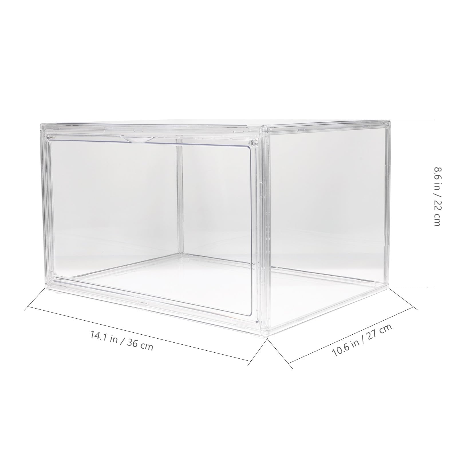 SHINEOFI Caja Almacenaje Transparente Apilable con Tapa Organizador de Libros y Oficina Estilo Modulo para Escritorio Dormitorio y Estudio Sealed y Bookshelf