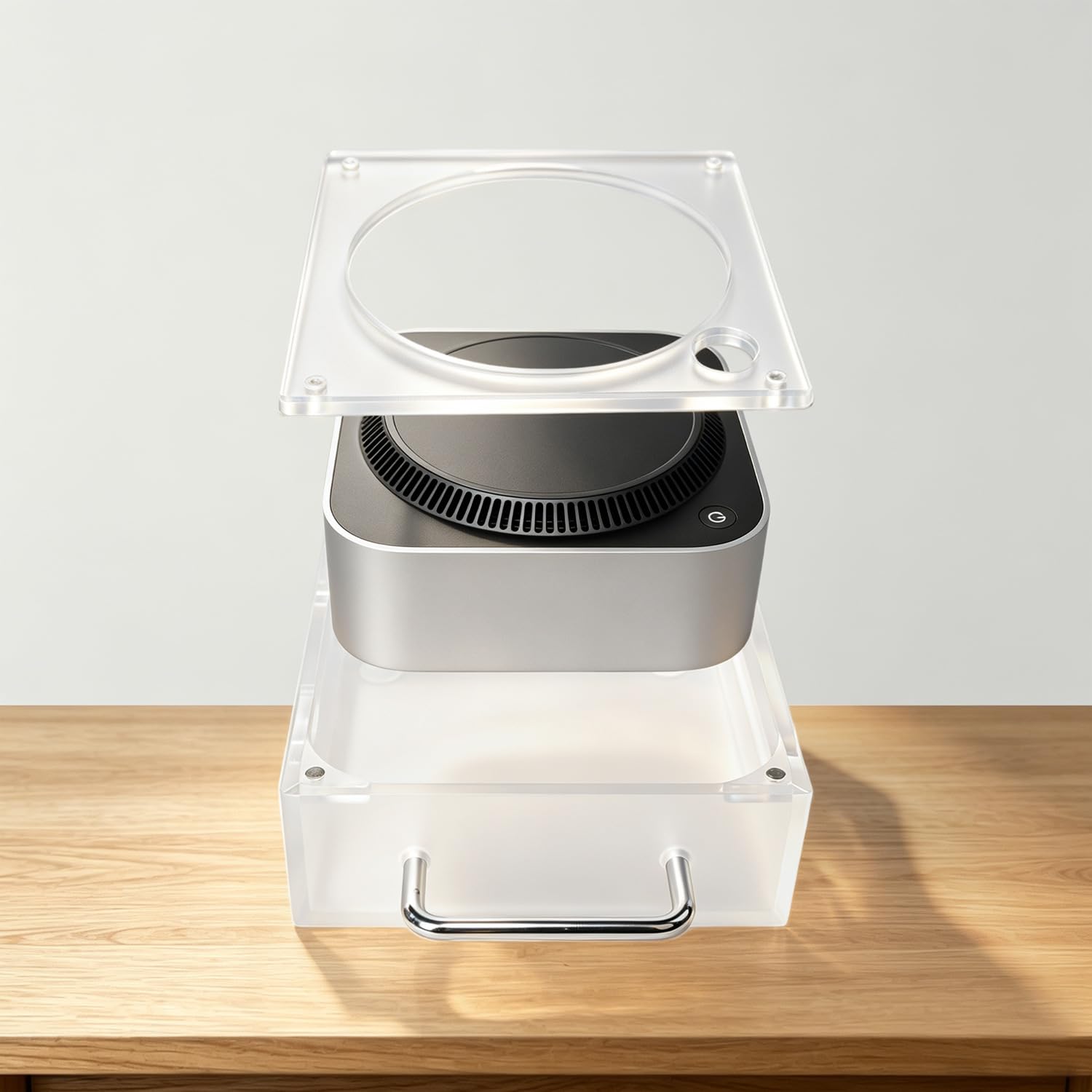 Acryl-Schutzhülle für Mac Mini M4, Anti-Kratzer, Staubdicht, Schutzhülle, magnetische Seitenwand für PC Mini M4 Pro/M4