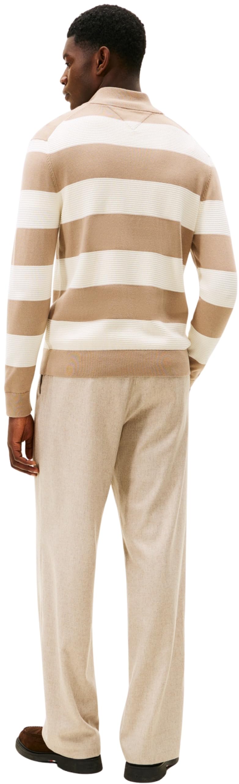 Tommy Hilfiger Herren Block Stripe Cotton Zip Through Mw0mw41483 Pullover mit durchgehendem Reißverschluss (1er Pack)