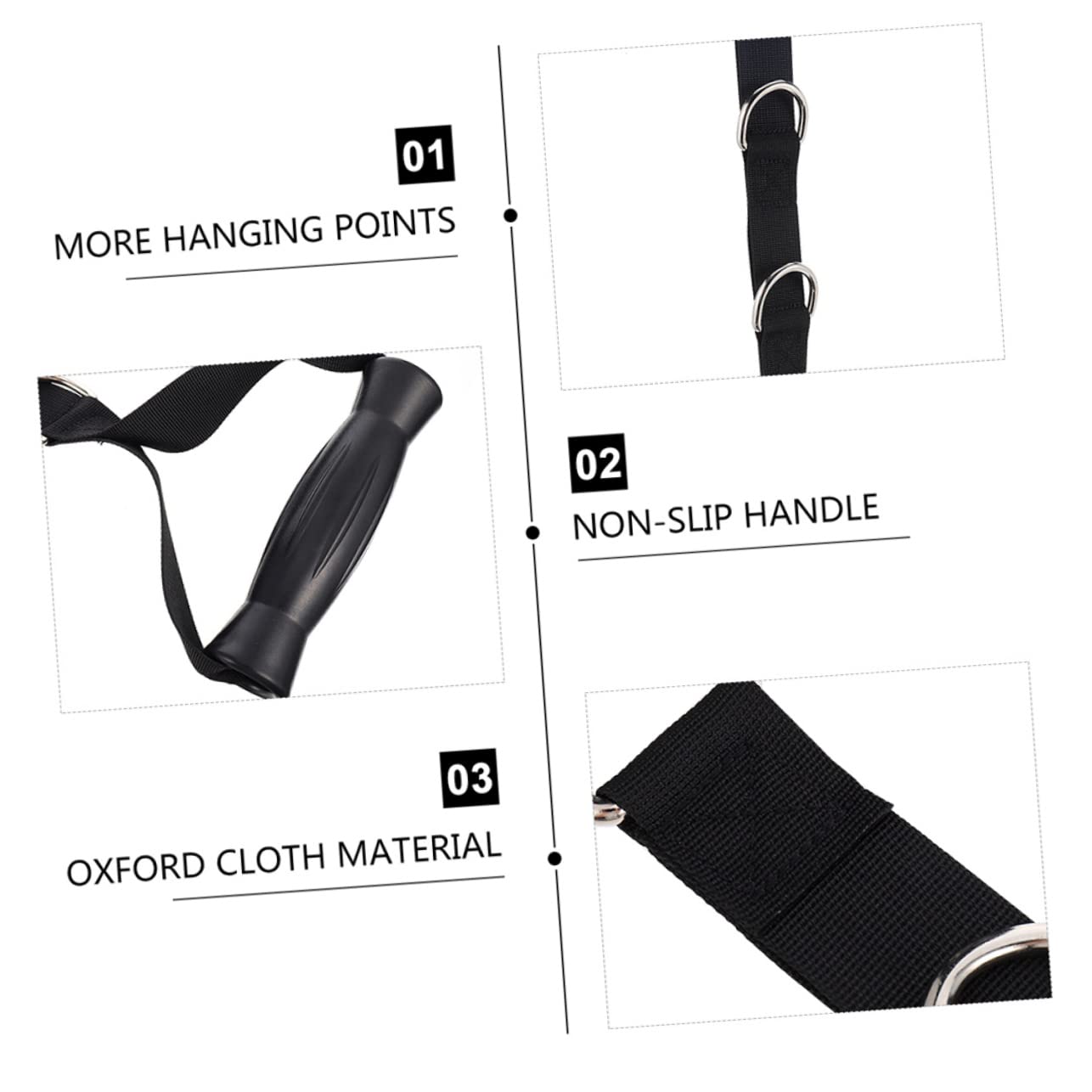 Bandas de Resistencia 2 Piezas Negro para Entrenamiento Ajustable