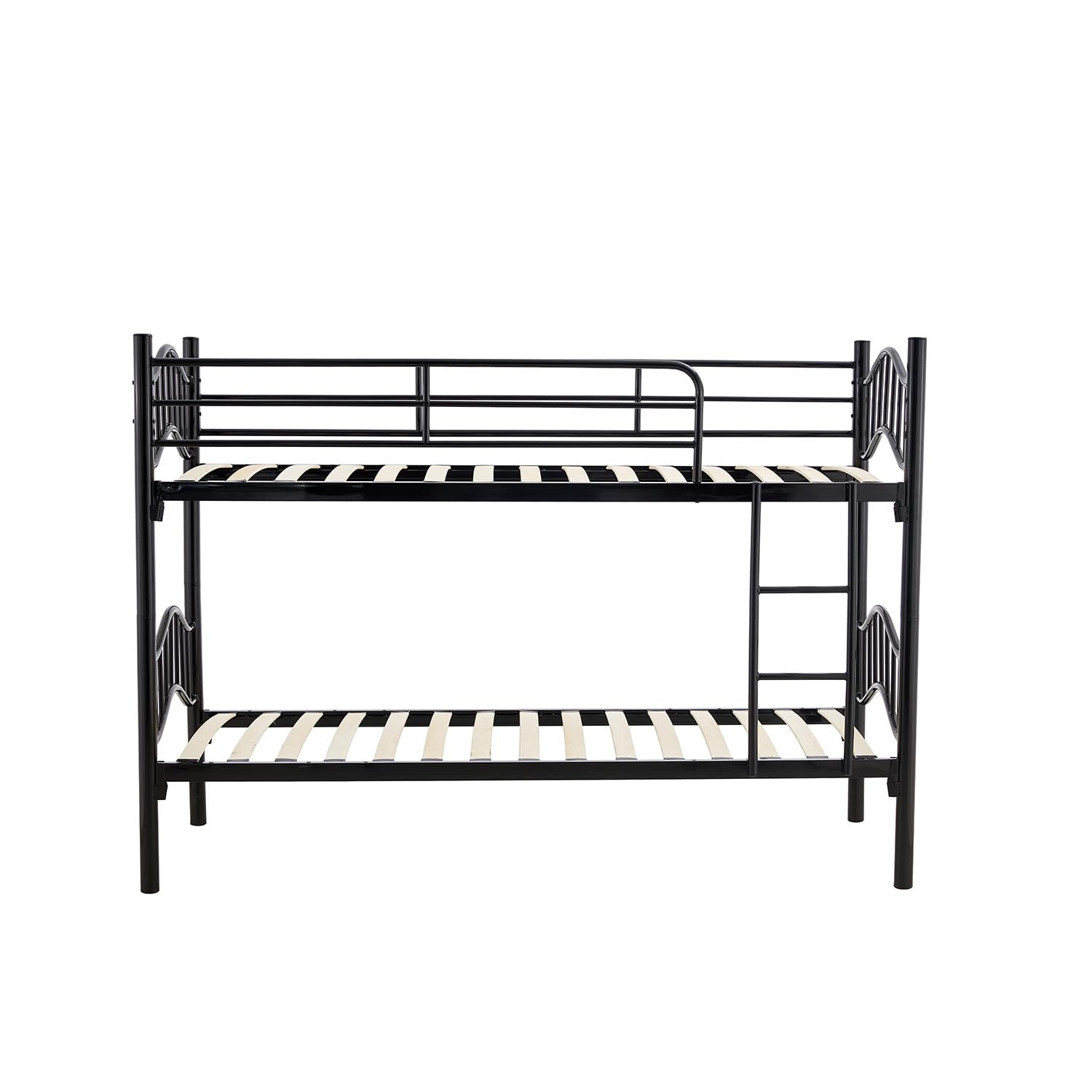 Arredo Stock Letto a castello in metallo con doghe in legno, 203x83x145.5 cm