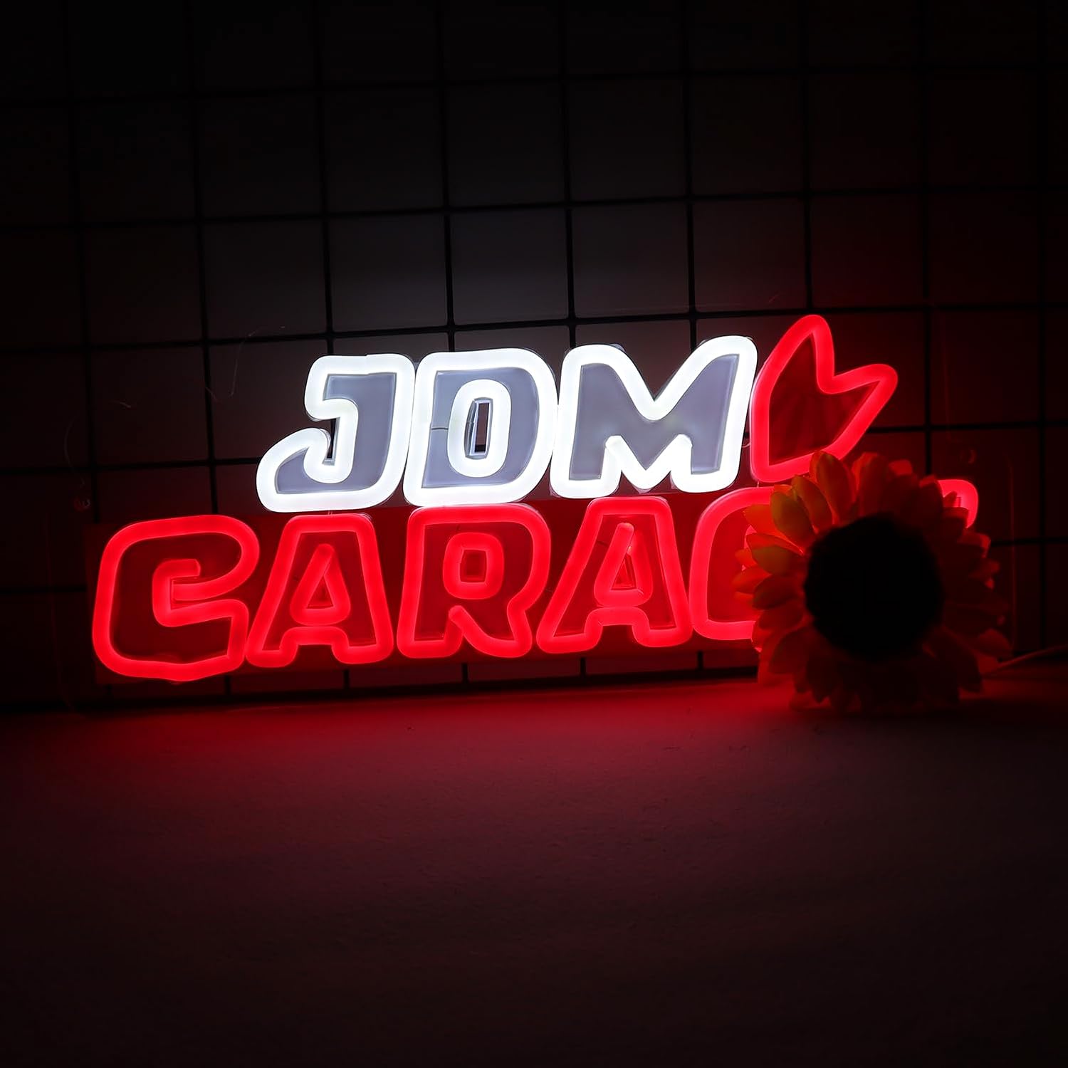 JFLLamp J.D.M Garage Neon Signs for Wall Decor Garage Neon Lights for Bedroom Led Signs Suitable for Dormitory Man Cave Christmas Gift