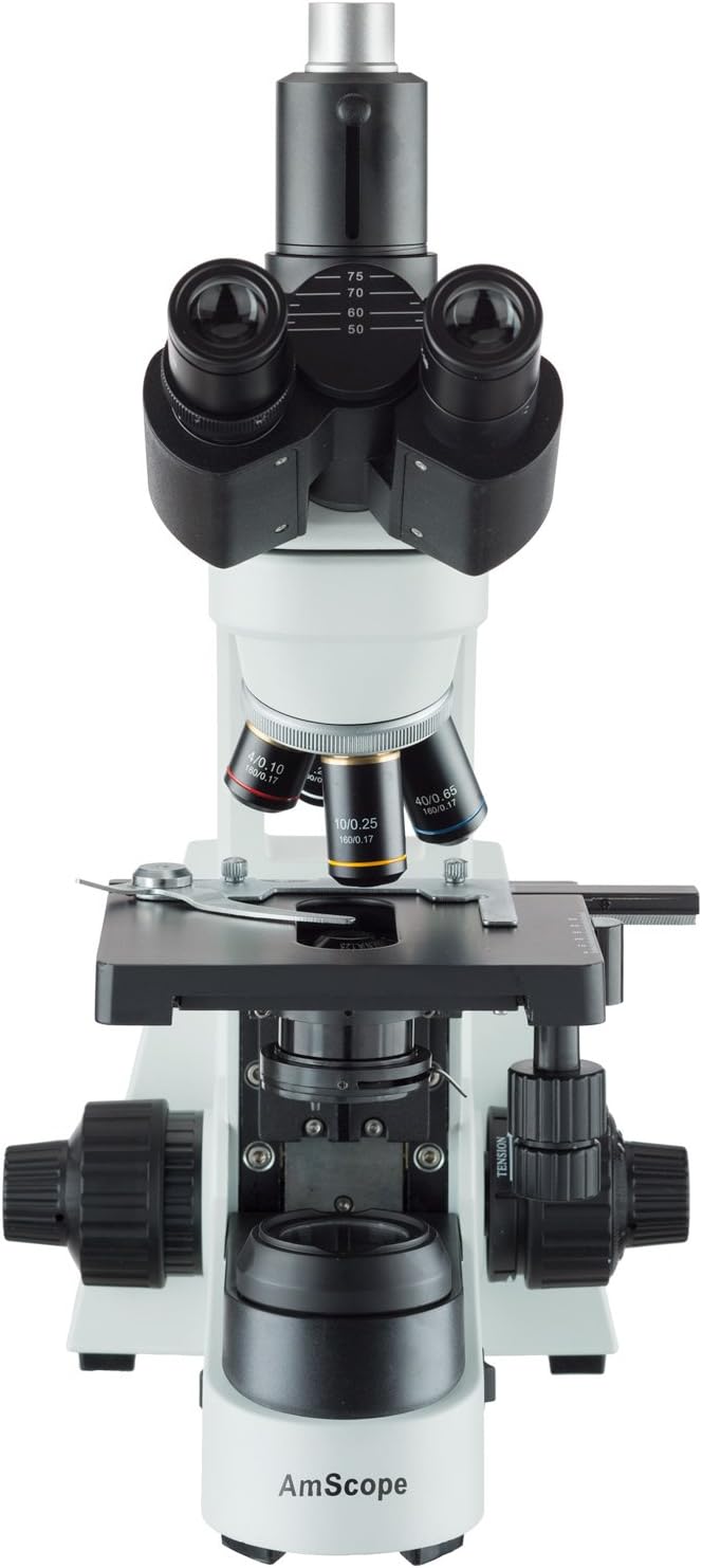 AmScope T550 40X-1000X LED Biological Trinocular Compound Microscope