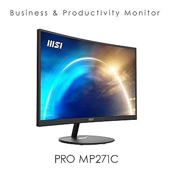 MSI PRO MP271C 27'' Curved Monitor, Adjustable, 1500R, FHD
