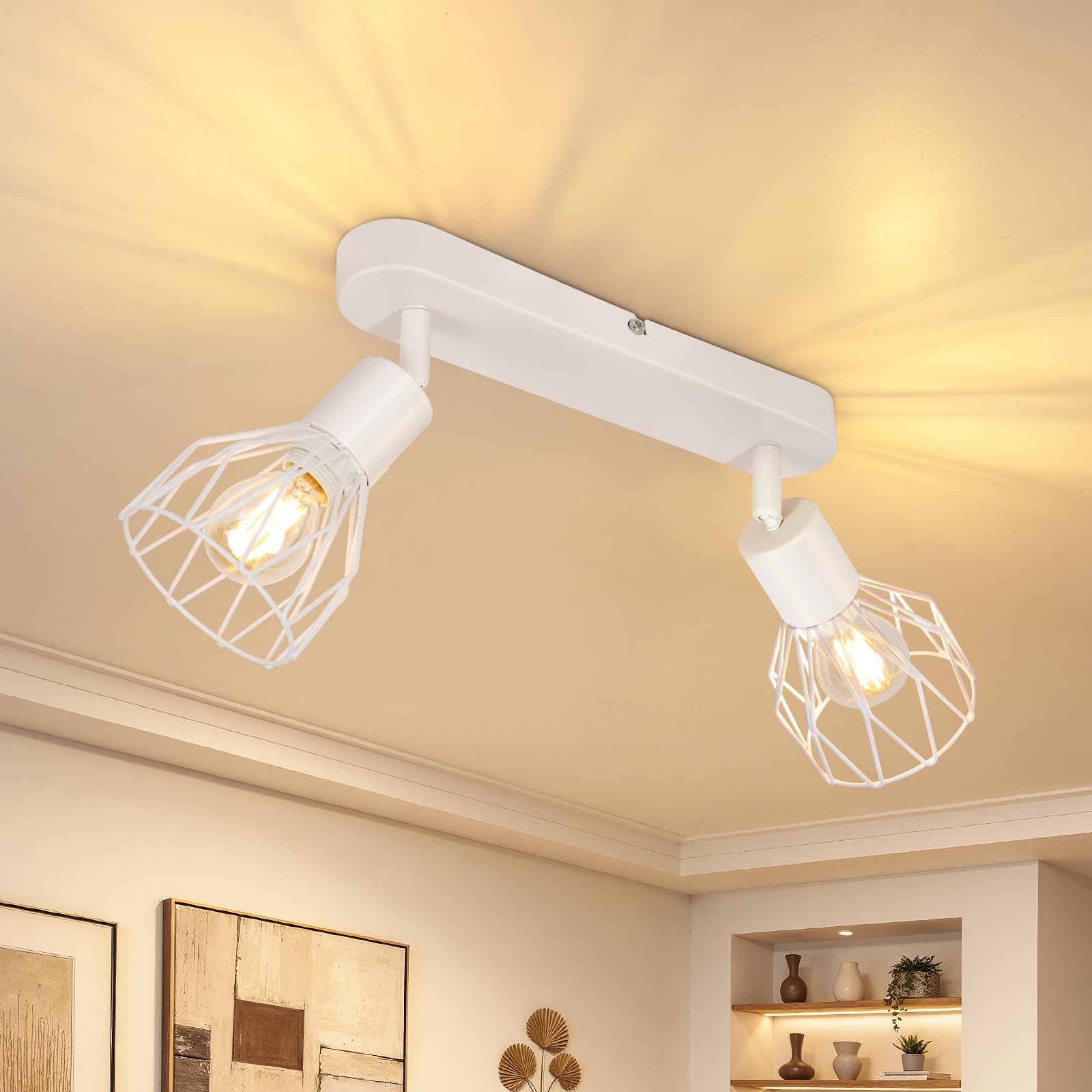 Dehobo Deckenlampe E14 Schwenkbar 350° Deckenleuchte Matt Metall für Küche