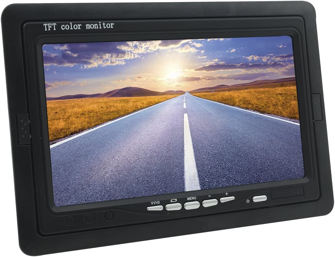 MONITOR LCD 7" POLLICI TFT CON TELECOMANDO PER AUTO MACCHINA CASA CAMPER TVCC