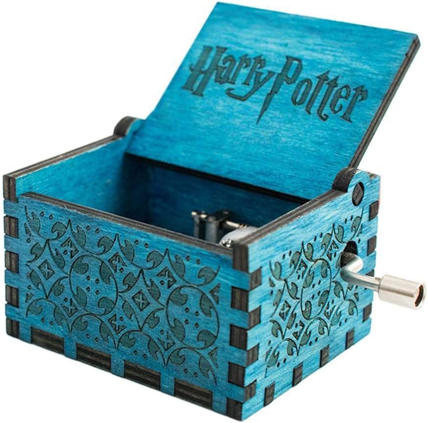salver Retro-Style Wooden Hand Carved Music Box Hand Crank Music Box Craft