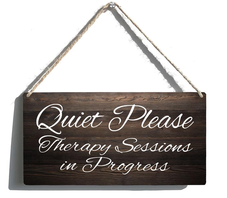 Wooden Sign Room Decorations Therapy Door Sign Therapy Sign Therapy Session Sign in Wooden Sign Wall Hanging Artwork Rustic Home Decor 8x12Inch