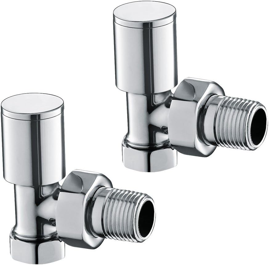 iBathUK Eco Thermostatic Radiator Valve,Round Angled Radiator Valve ...