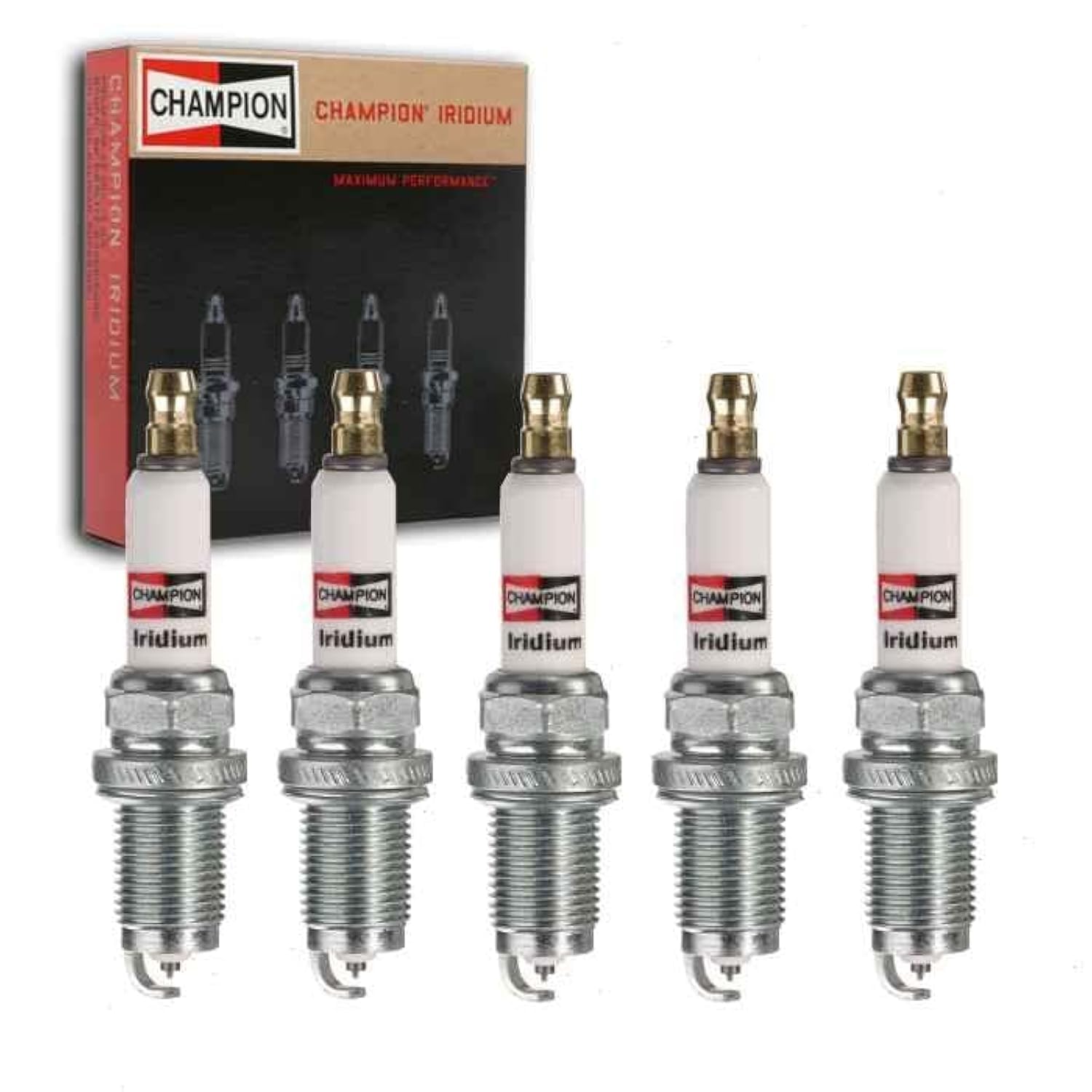 5 pc Champion Iridium Spark Plugs compatible with Volkswagen Jetta 2.5L L5 2005-2014